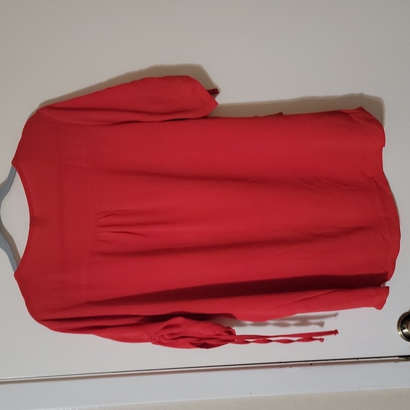 Drawstring Ruched High Low Blouse - Picture 4 of 4